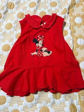 Vintage Red Minnie Mouse Peplum Tank Top